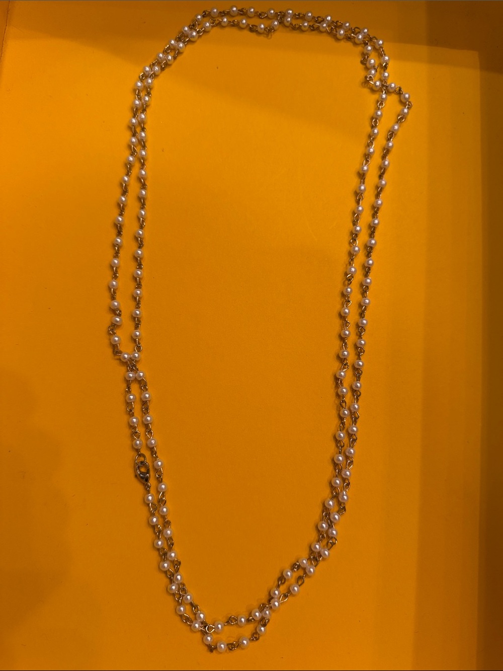 Classic Beauty Pearl Bead 60” Long Necklace - White